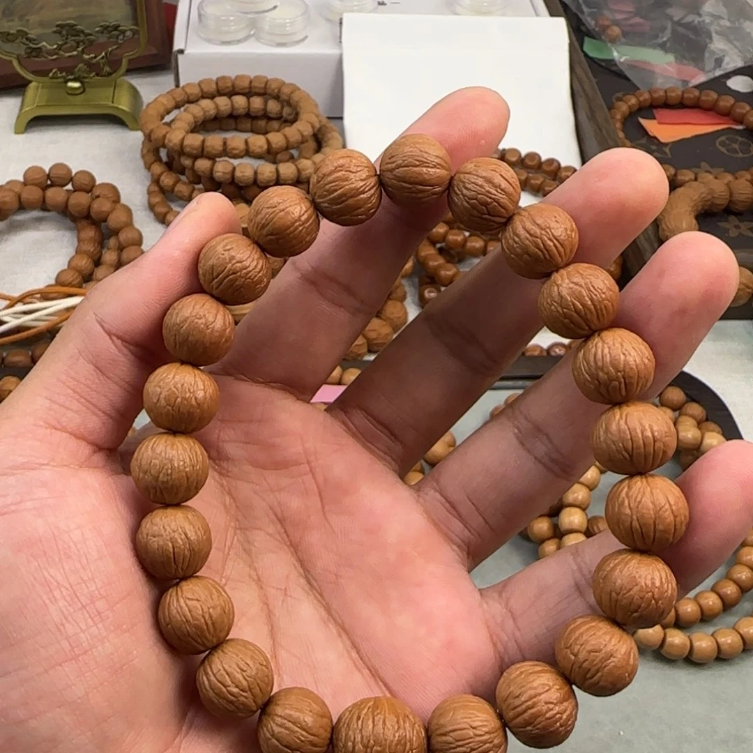 猴头核桃手串全品原皮凤羽13+