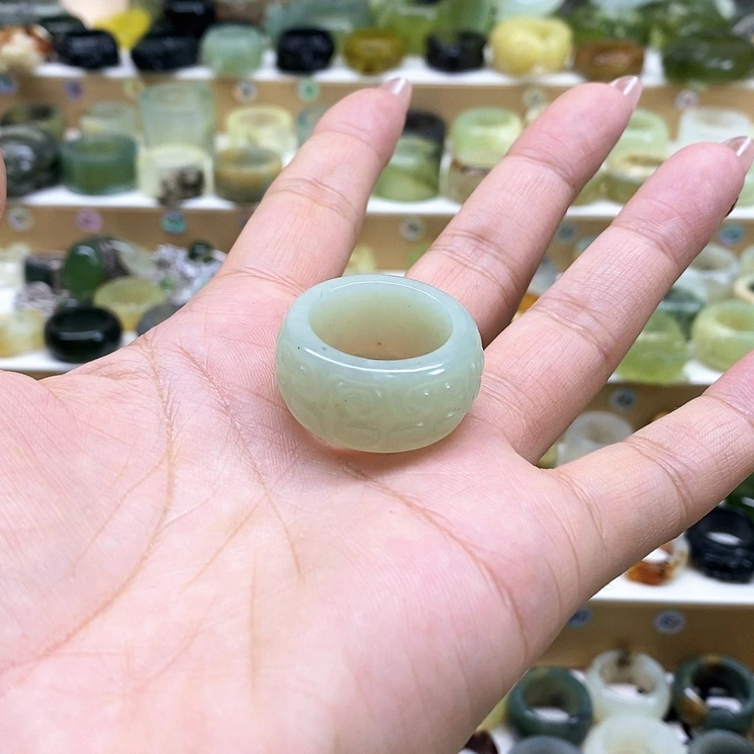 岫玉天然玉石未镶嵌墨*孞