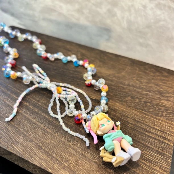 铜合金仿水晶项链 丸子头娃娃项链XL2919