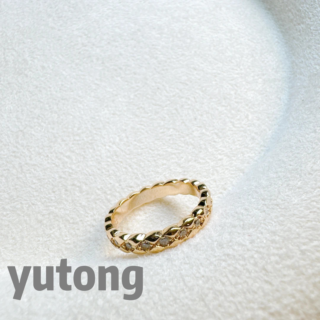 铜合金锆石戒指 【雨桐轻奢饰品】设计款戒指YT02923#1