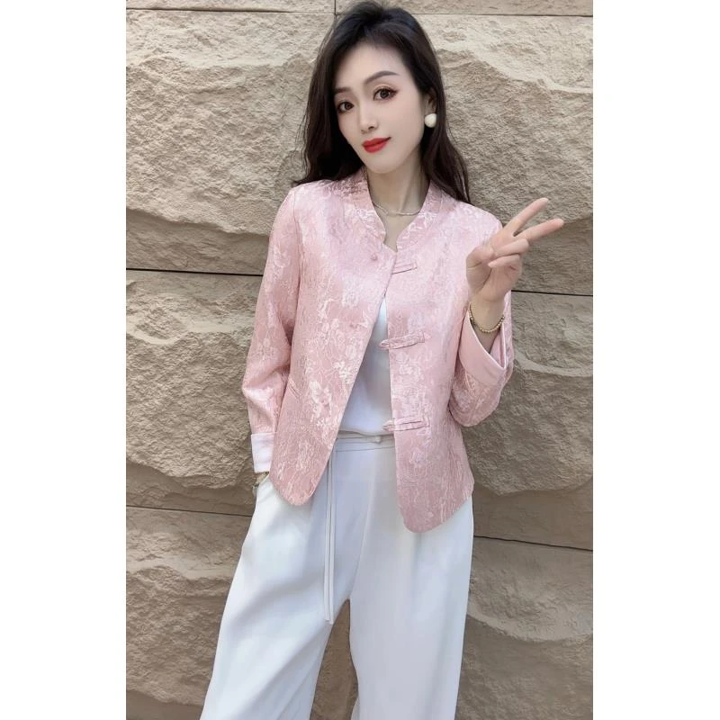 【新中式】2025春秋新款时尚休闲国潮风小香风上衣女外套