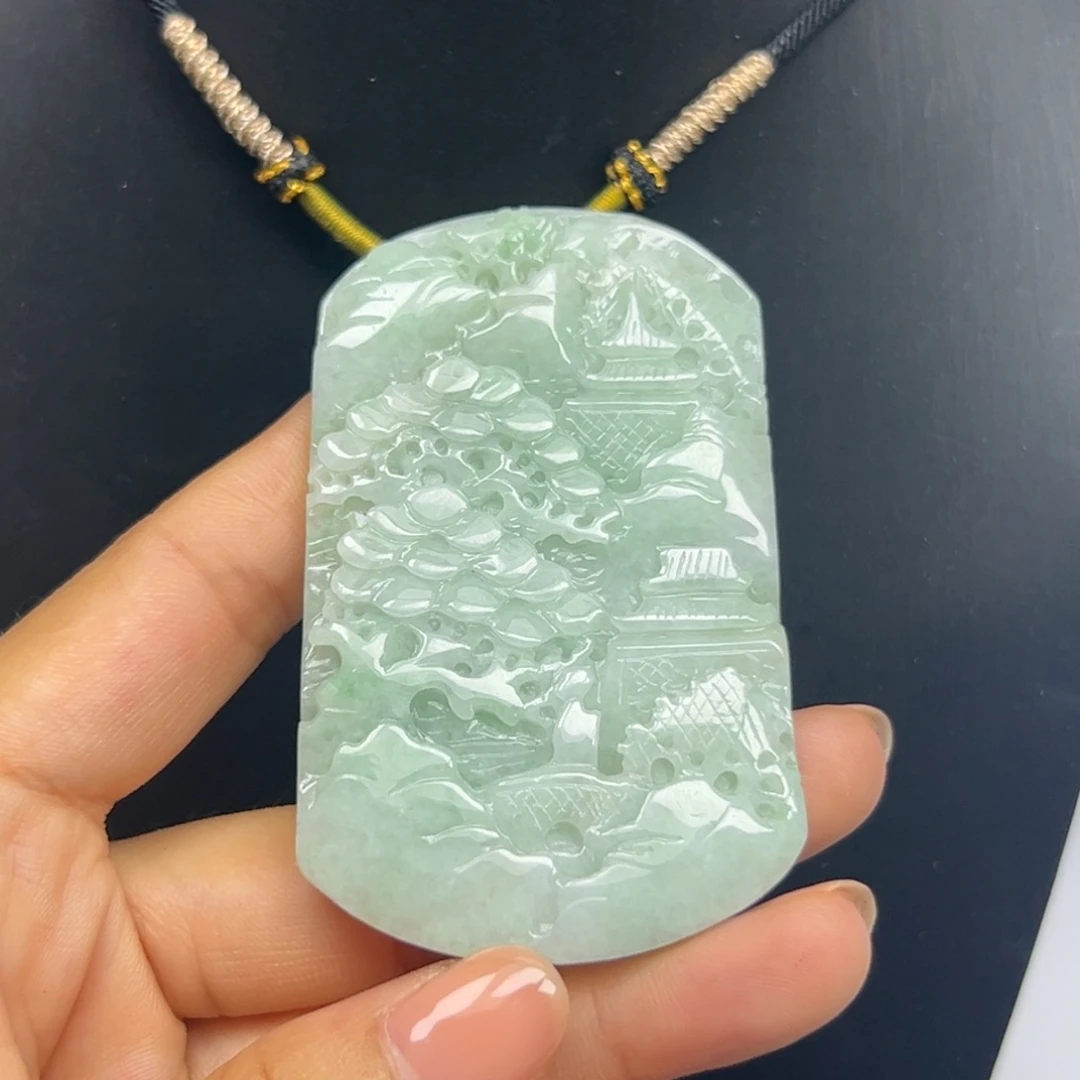 翡翠未镶嵌颈饰天然