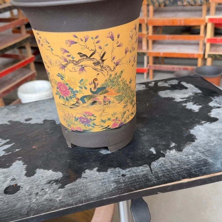 紫砂花盆 高度26口径21