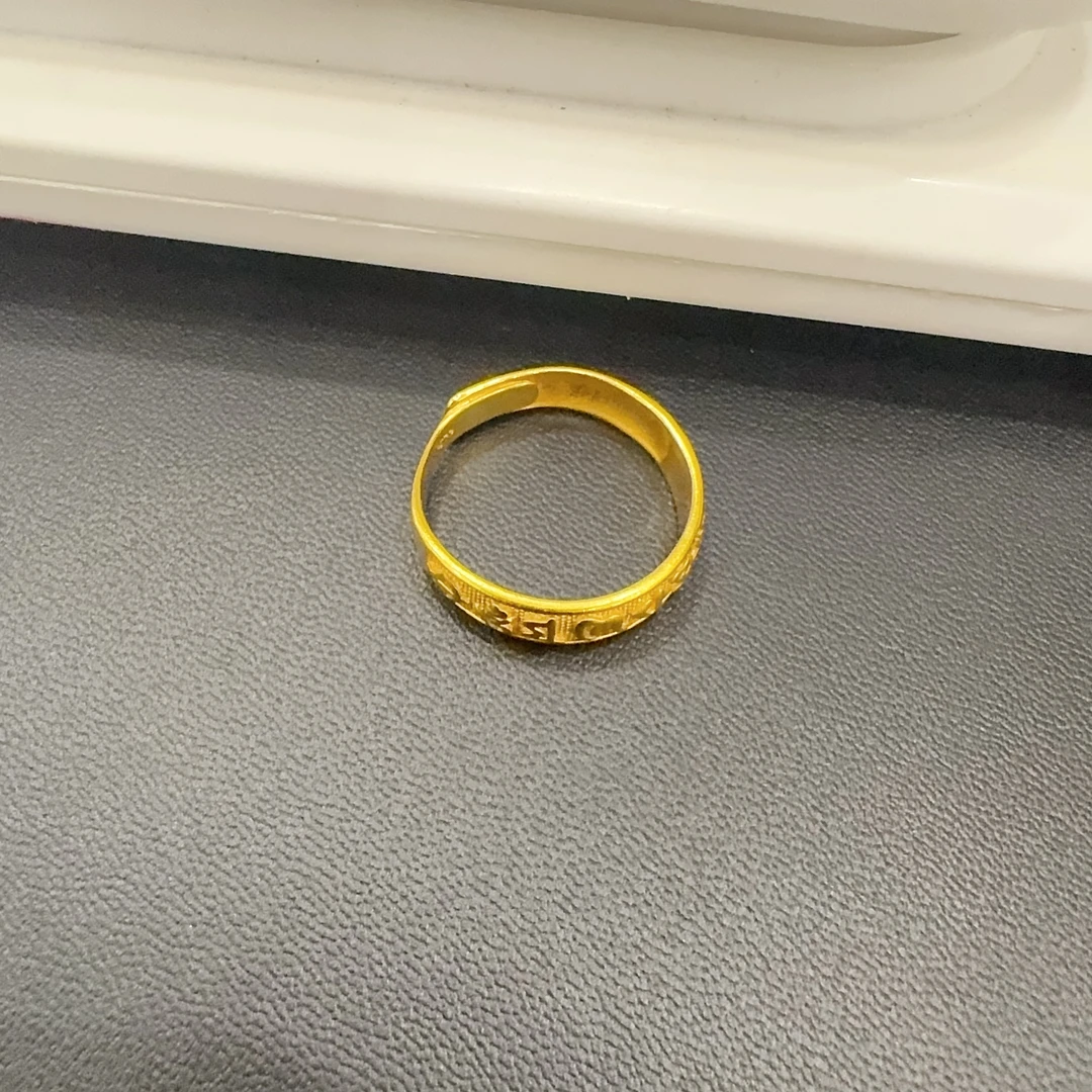 合金戒指 独家款 六字真言男士活口可调节霸气时尚戒指