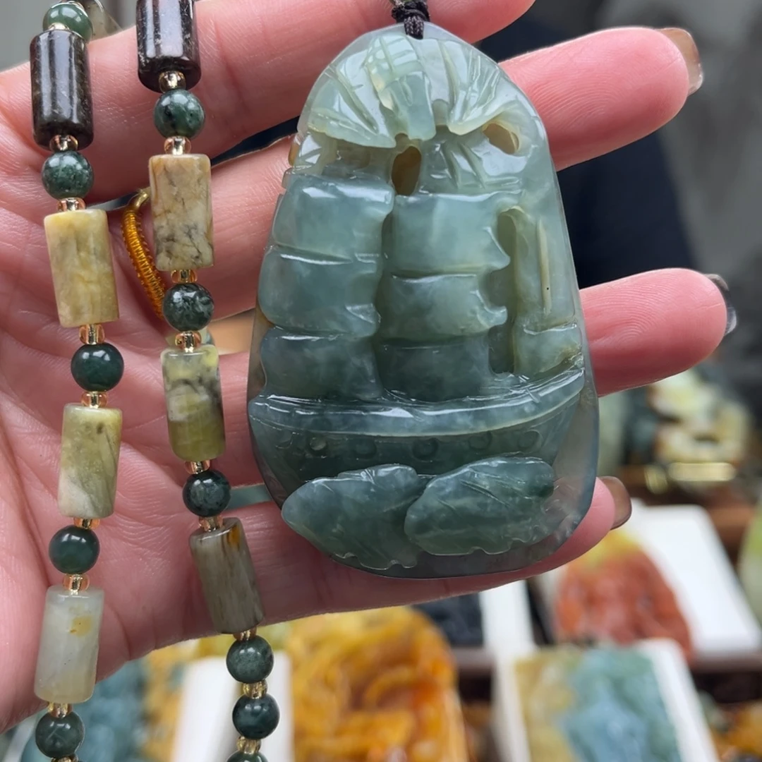 岫玉未镶嵌挂件挂件