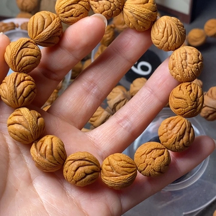 文玩核桃手串秦岭野生龙纹桃核17