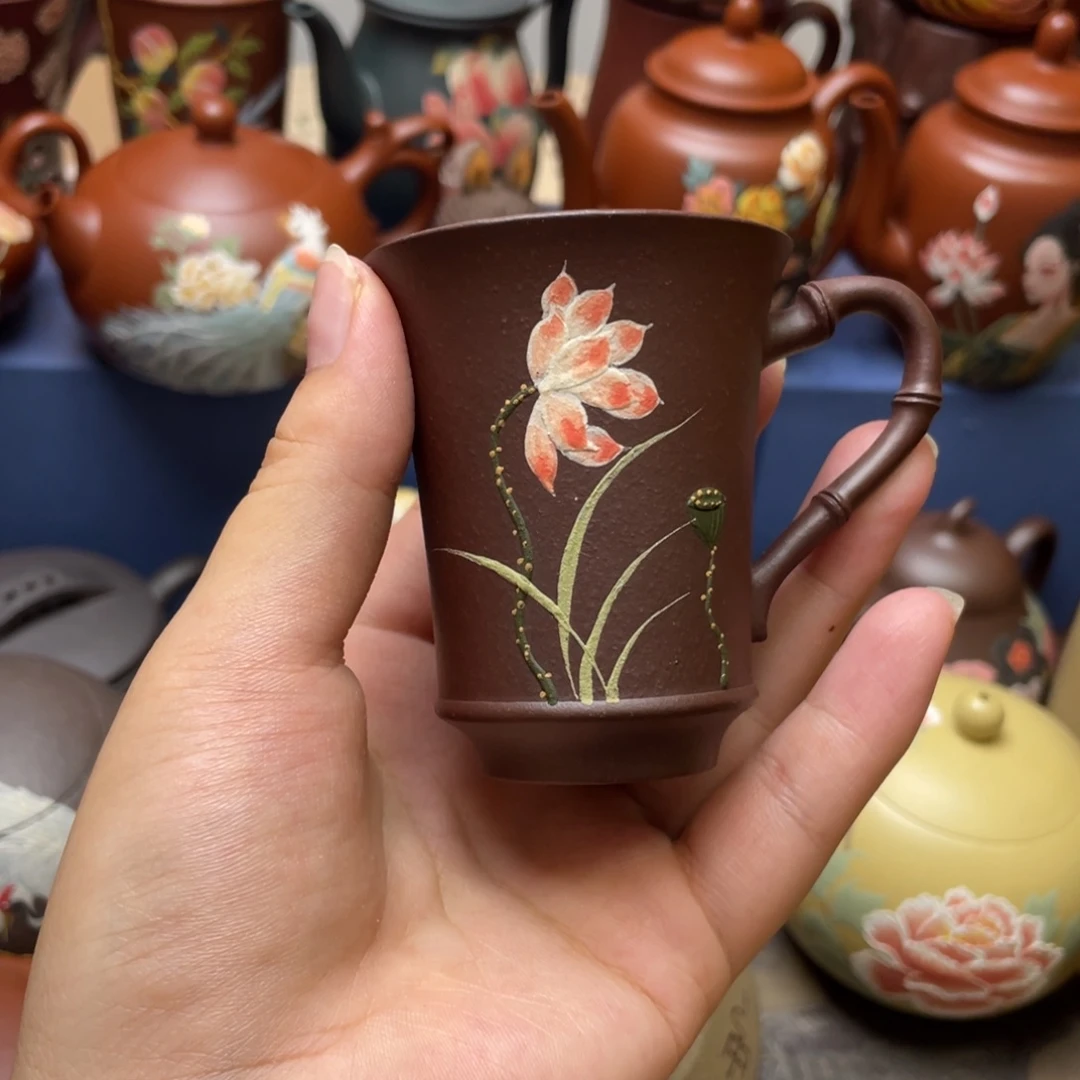 茶杯紫泥紫砂主人杯60cc