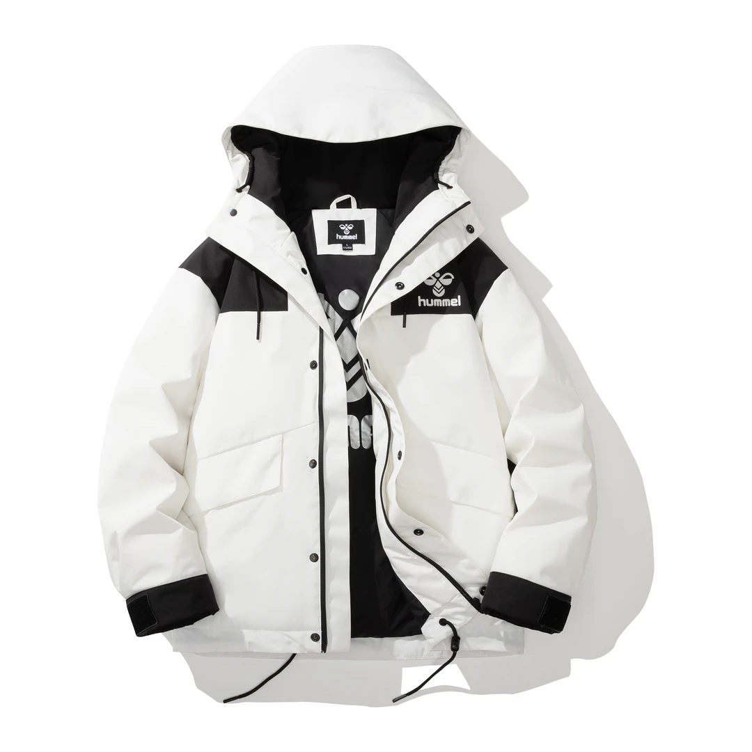 HUMMEL防水羽绒服三防加厚鸭绒保暖冬季防寒外套休闲户外男女同款