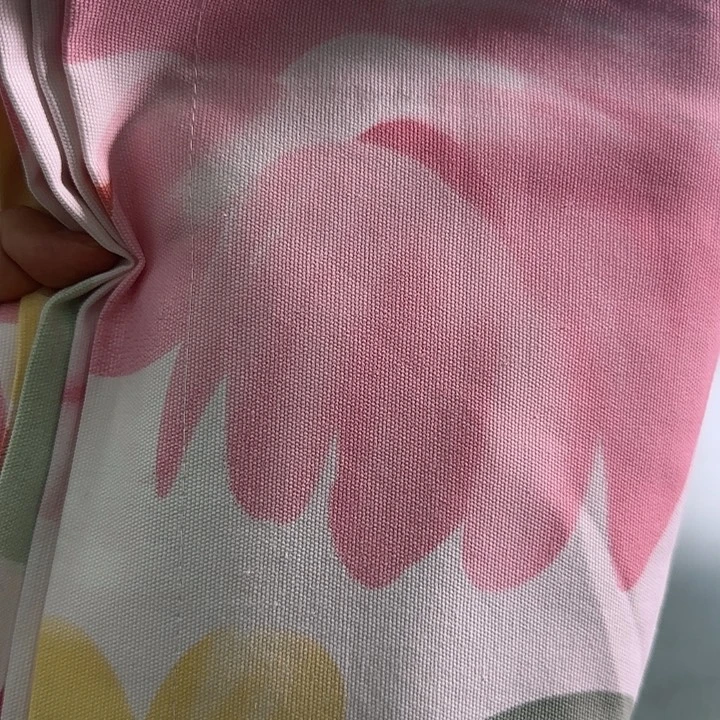 夏***急棉全棉粉花枕套一对