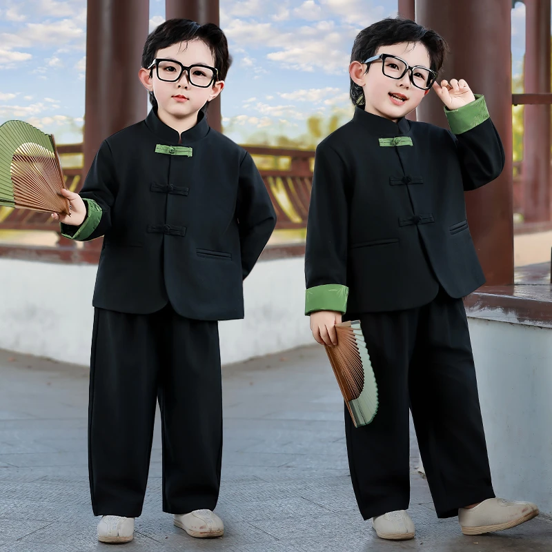 春秋男童儿童宝宝唐装演出服服装中式