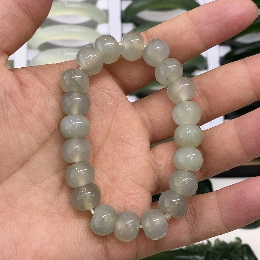 蛇纹石玉未镶嵌手链12
