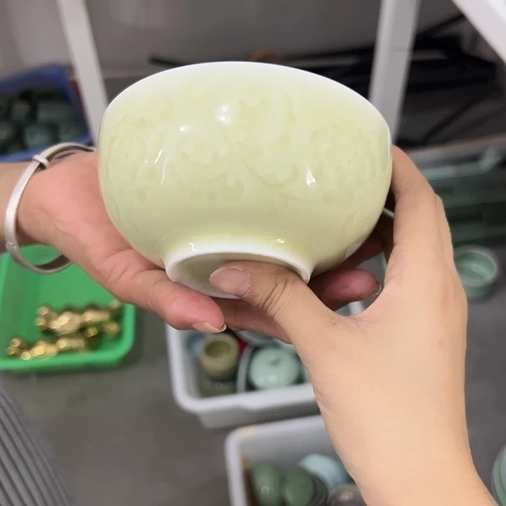 龙泉云间青瓷小米茶器