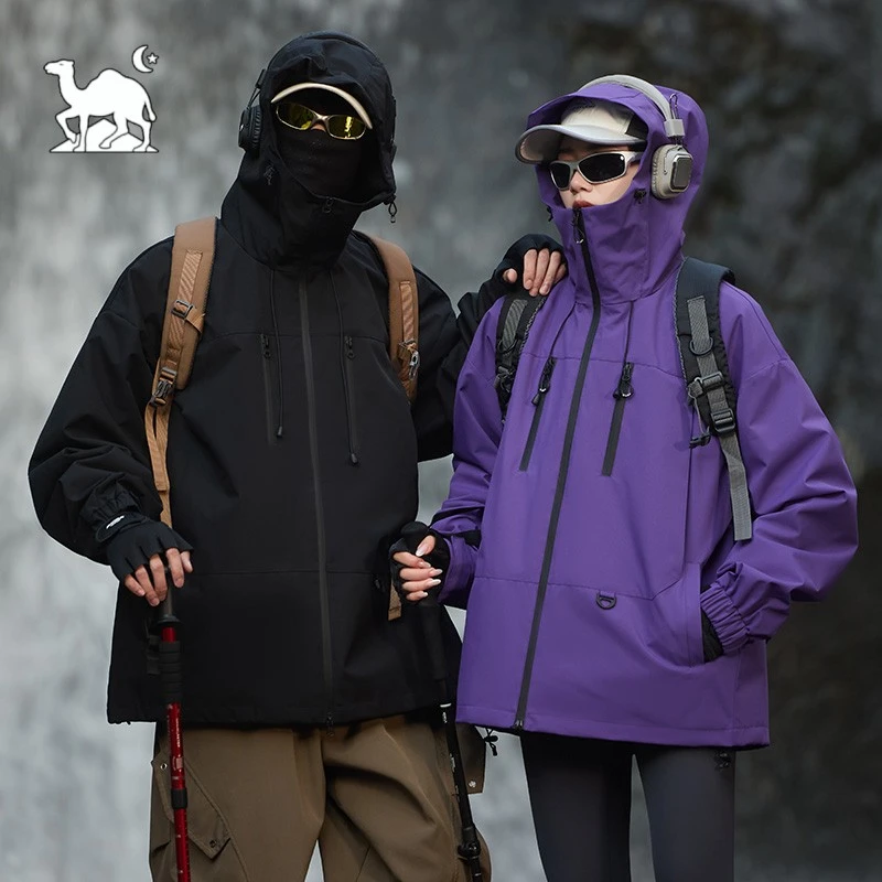 东方骆驼户外休闲外套防风防水透气宽松潮流情侣外套