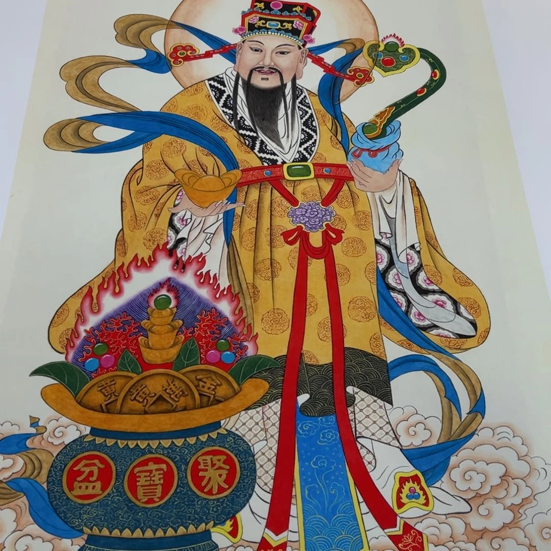 国画三尺财神爷作品
