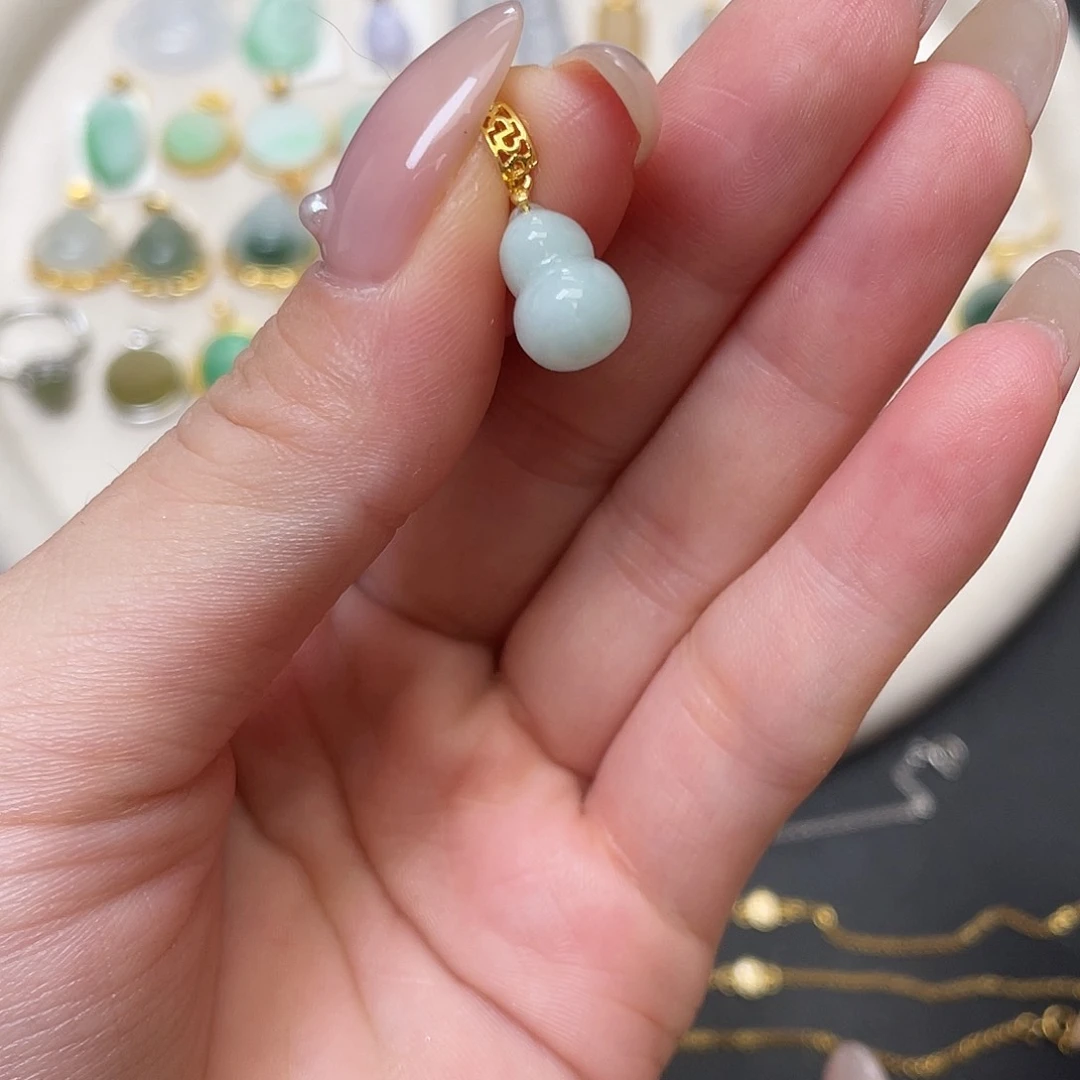 翡翠银S925镶嵌吊坠(不含链)