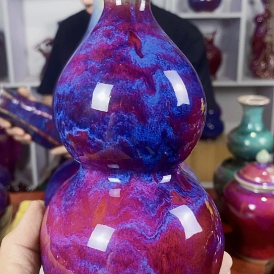 摆件尚峰钧窑作品葫芦瓶