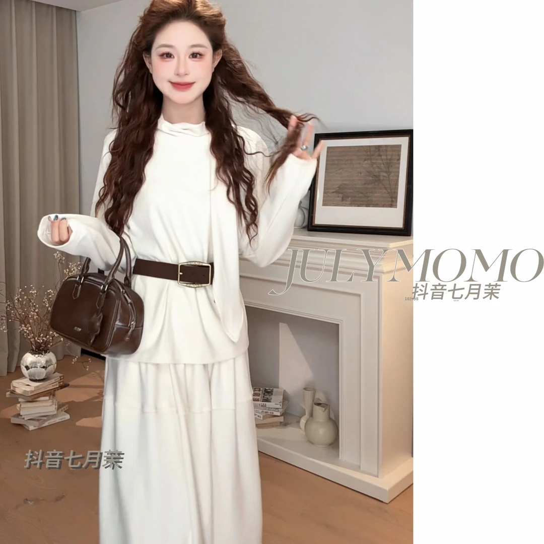 高领针织秋冬季2025新款小香风巨好看穿搭一整套装A610