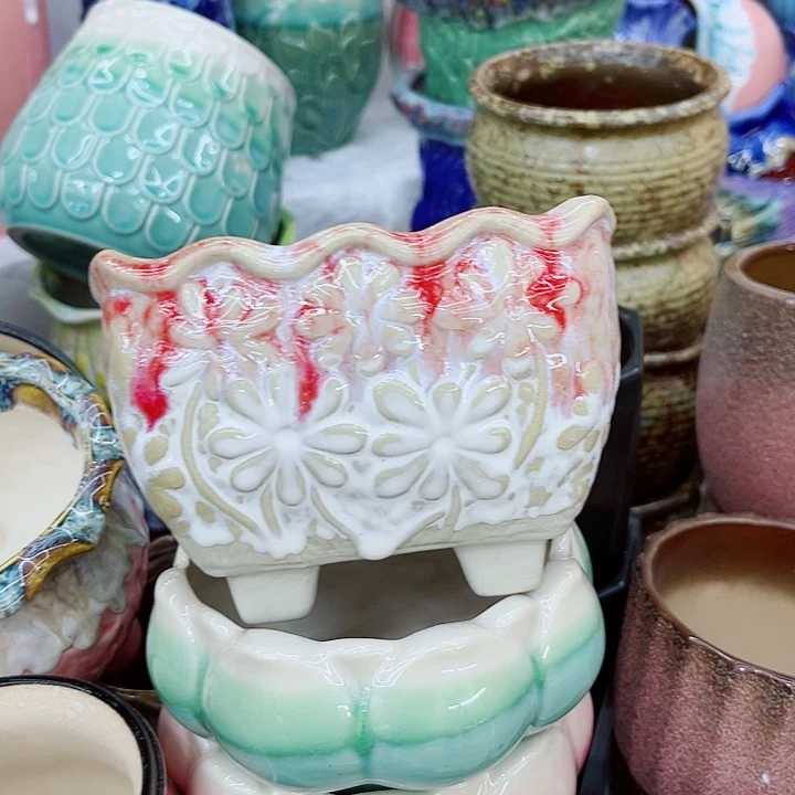 有孔.多肉陶瓷花盆！