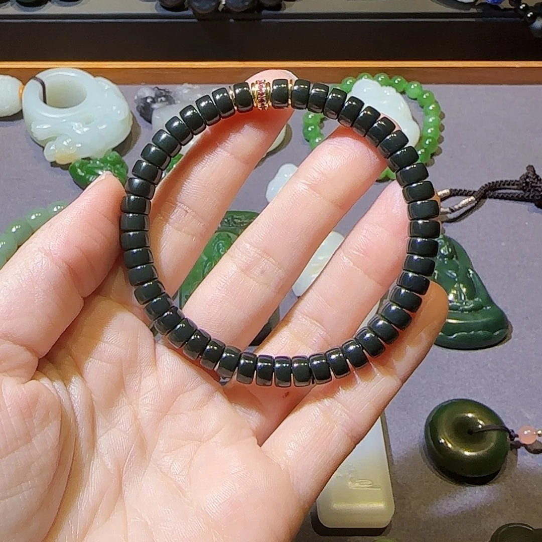 和田玉未镶嵌手链