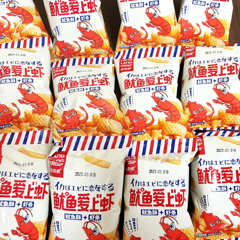 琅琅脆鱿鱼爱上虾条鱿鱼酥虾片膨化食品校园追剧解馋休闲零食耐吃