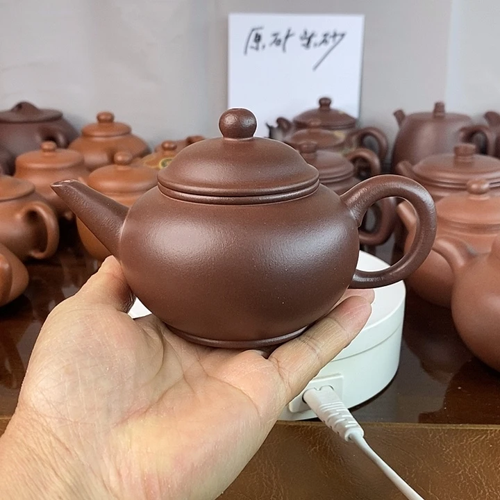 紫砂茶壶老紫泥水平175cc