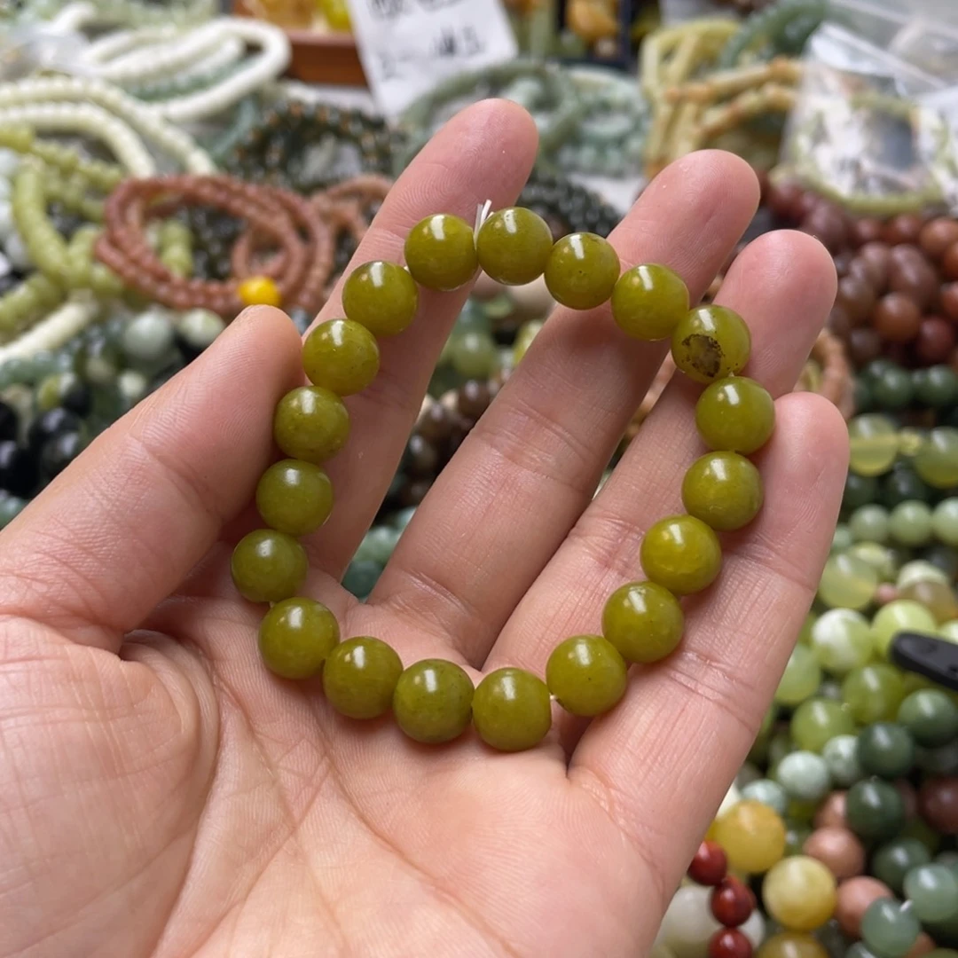 蛇纹石玉手链未镶嵌