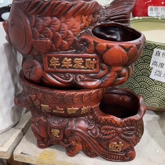 多肉绿植陶瓷花盆9.9，包邮，有孔