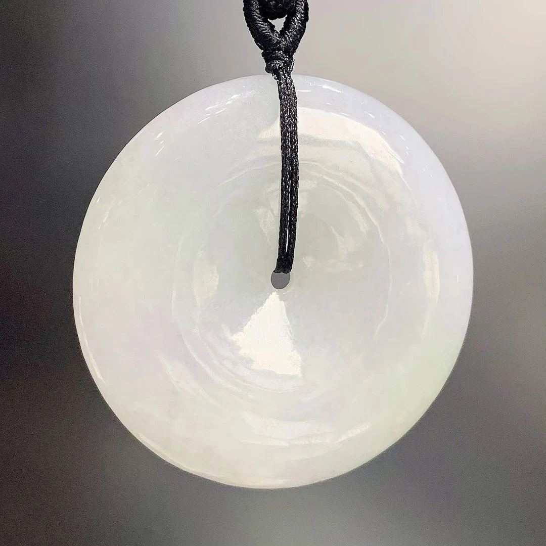 八七珠宝天然翡翠种水冰平安扣 多样性发一件