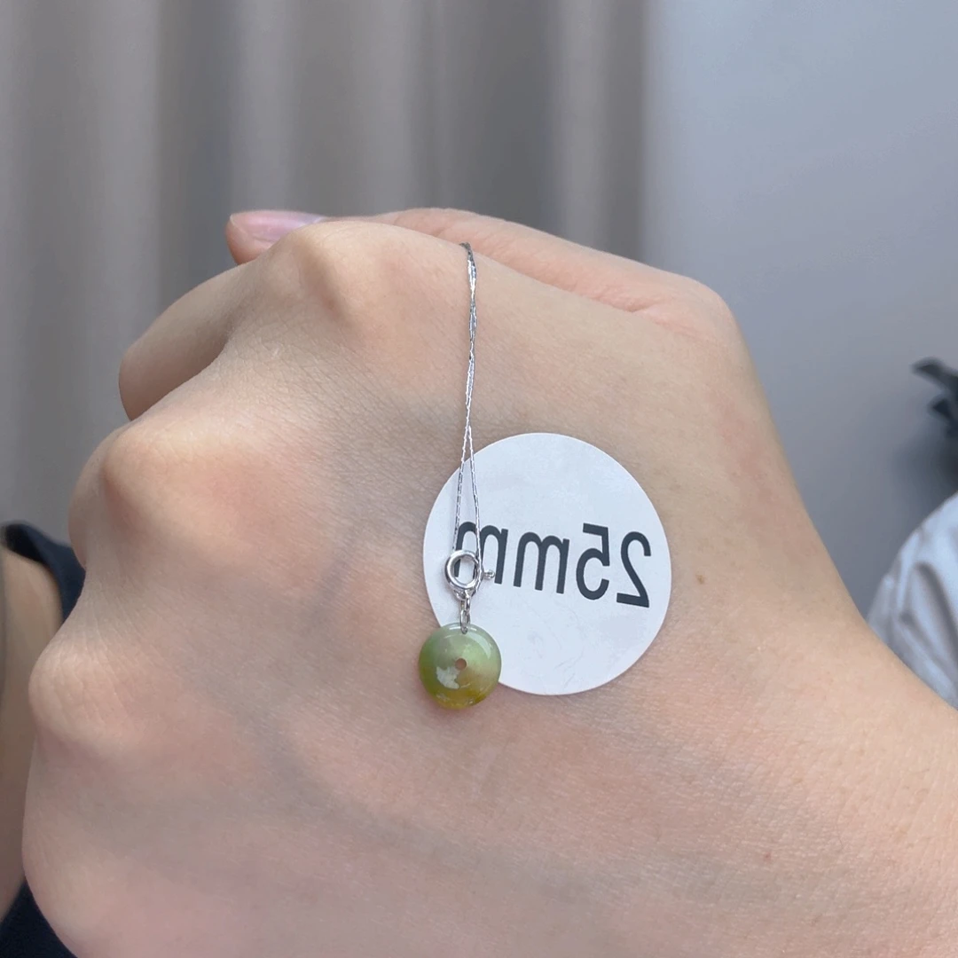 合***房翡翠18K金镶嵌吊坠(不含链)