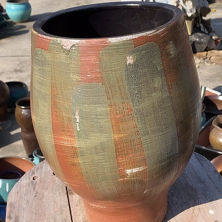 花盆紫砂口21高度33瑕疵孤