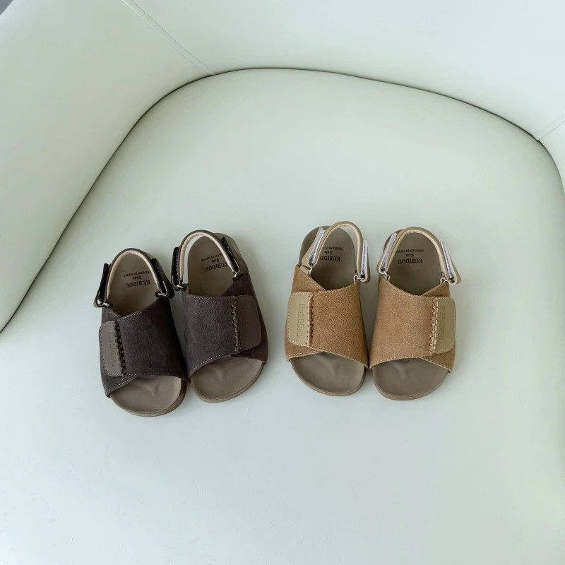 牛皮儿童凉鞋勃肯凉鞋女童包头凉鞋男童休闲鞋