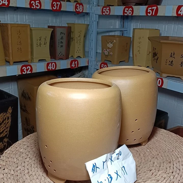 红陶多肉花盆＃宜兴紫砂陶瓷花盆＃