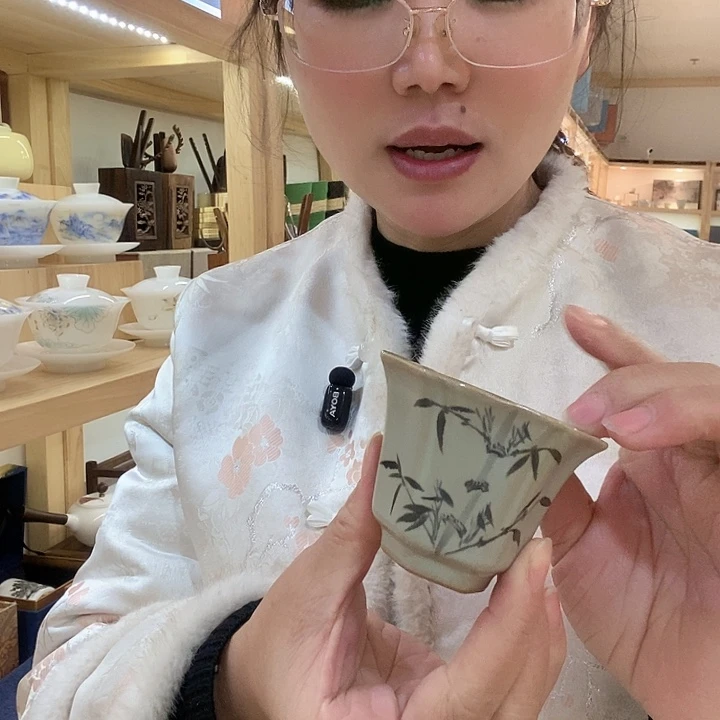 汝窑瓷器主人杯茶杯
