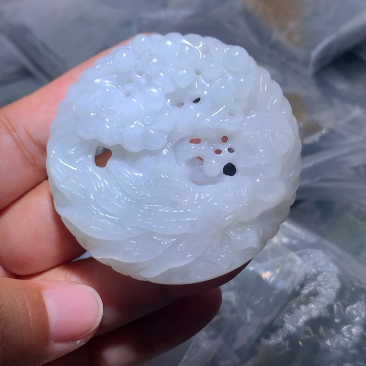 翡翠未镶嵌颈饰保真天然A货翡翠