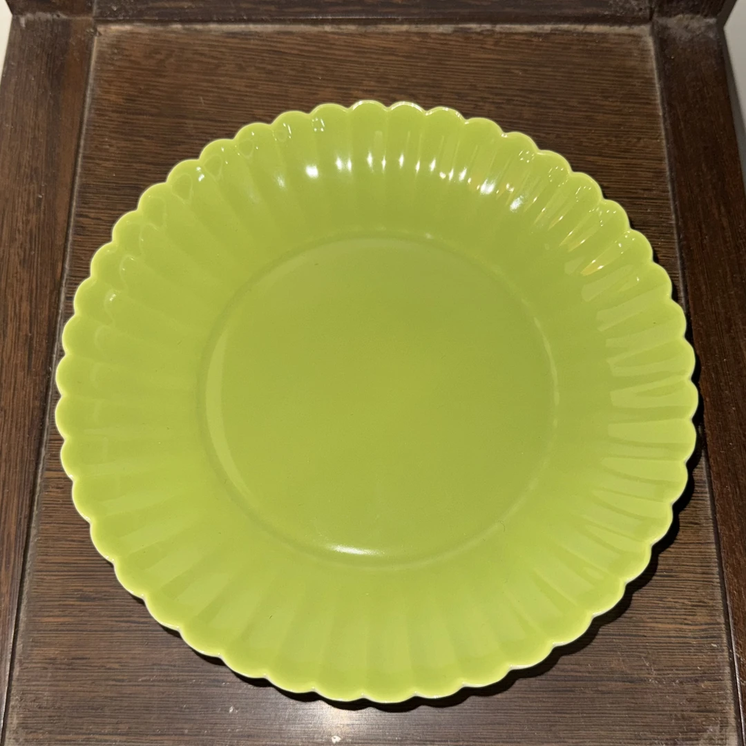 【小乔赏瓷】古窑风火窑苹果绿菊瓣壶承