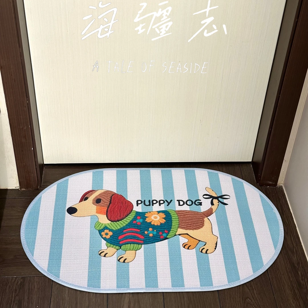 亚麻材质吸水地垫卫生间门口吸水防滑浴室地垫入户门地垫耐磨脚垫