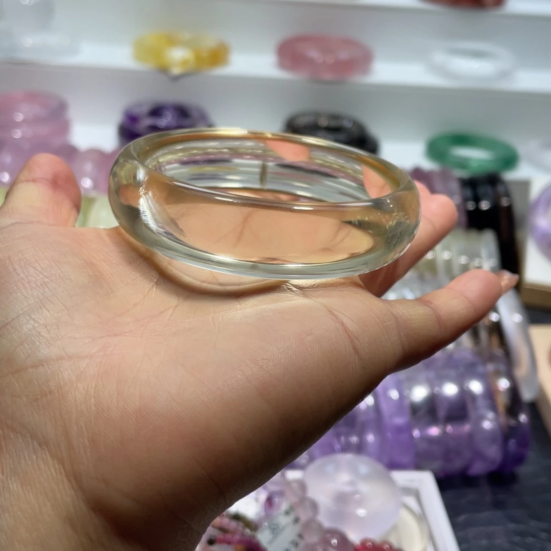 水晶手镯58.8圈口11号未镶嵌