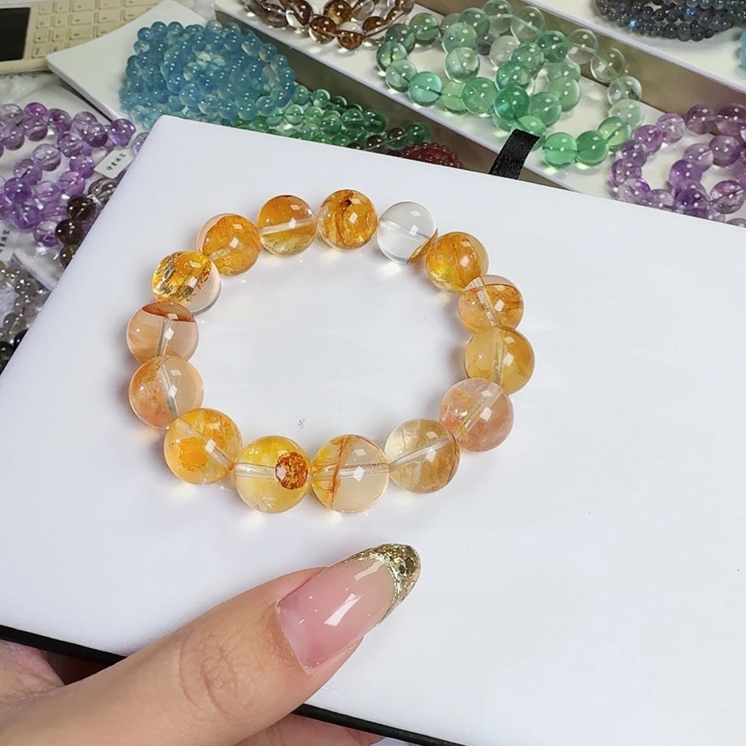 水晶手链未镶嵌针****✨黄胶花14