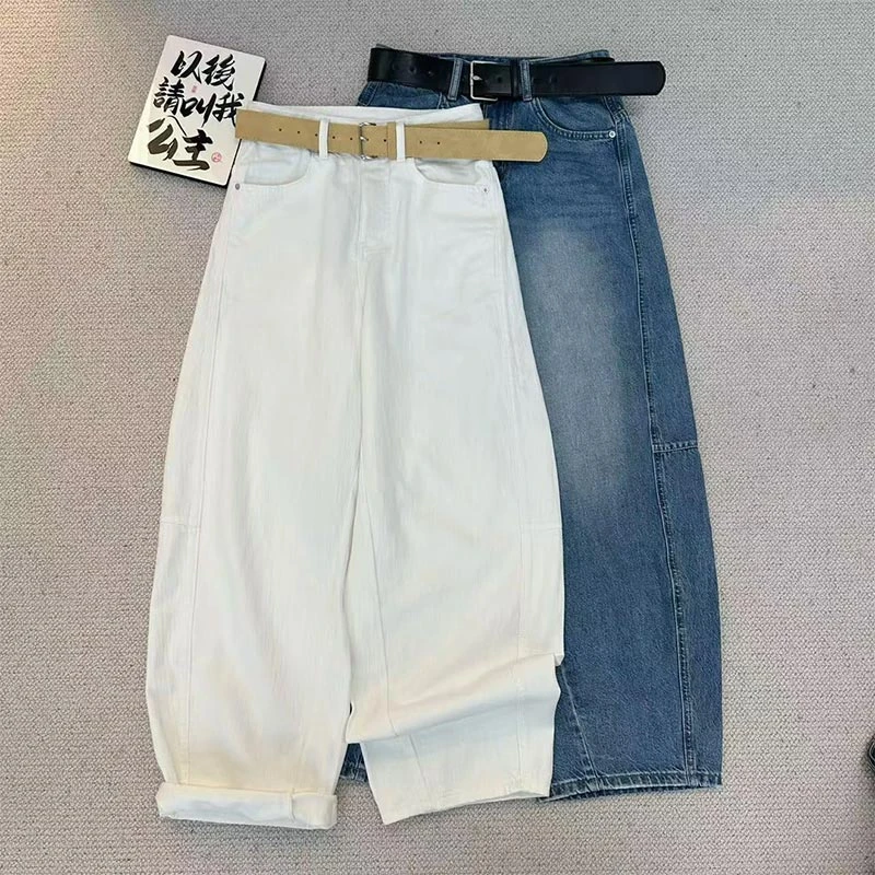 韩版百搭修身显瘦时尚牛仔裤女2025年夏季新款洋气直筒休闲弯刀裤