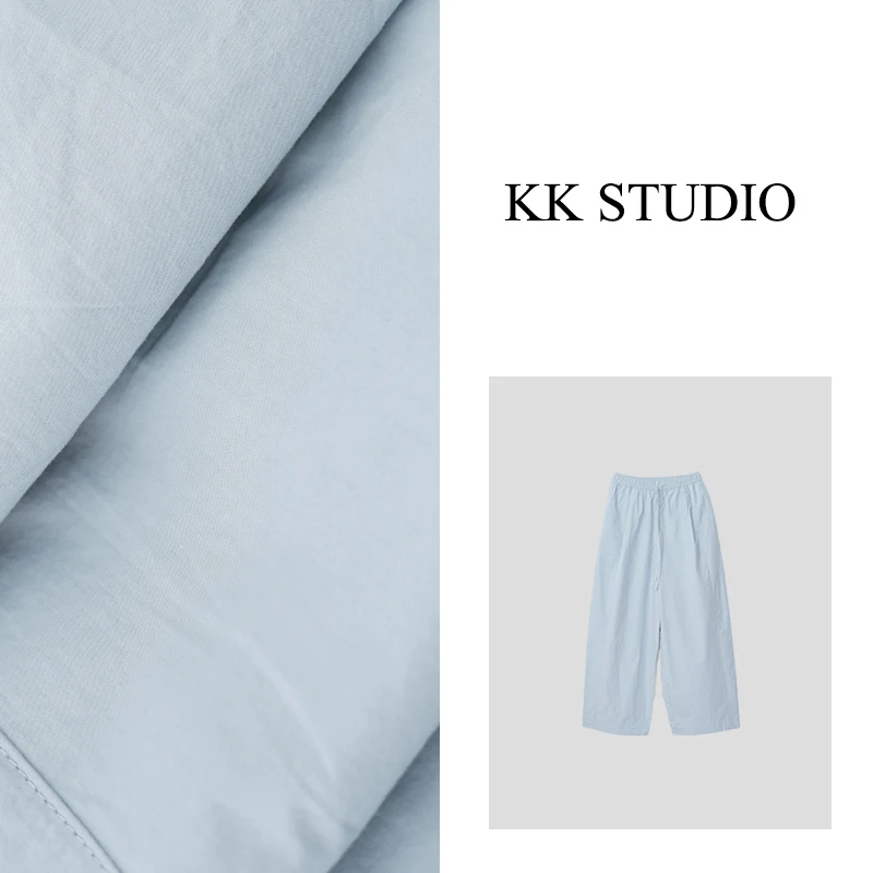 淇老板KK Studio夏季新款薄款百搭时尚高腰直筒休闲裤K996