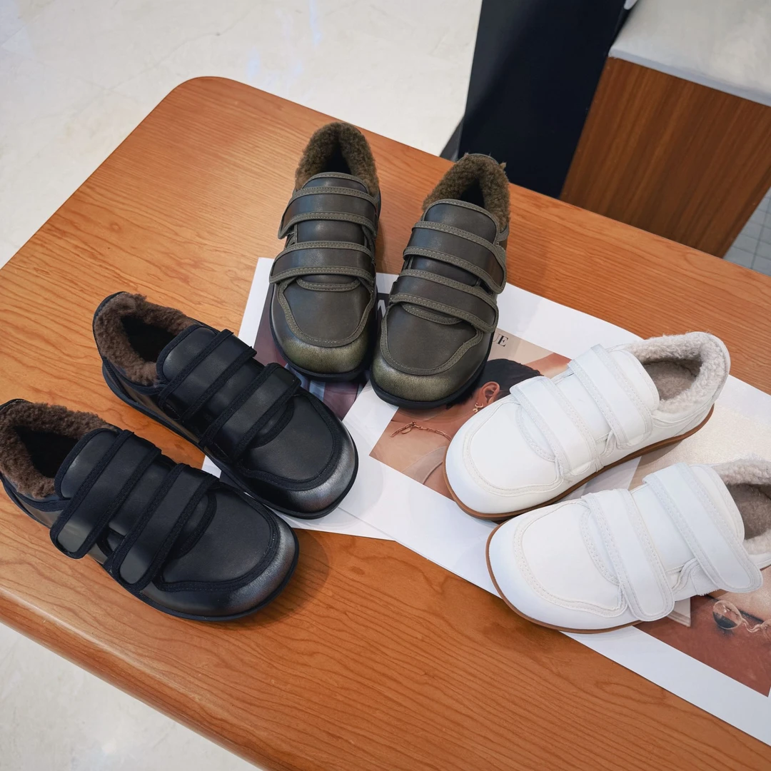 【陳umi】拼色棉鞋休闲风雪地靴极简风纯色面包鞋日常休闲风