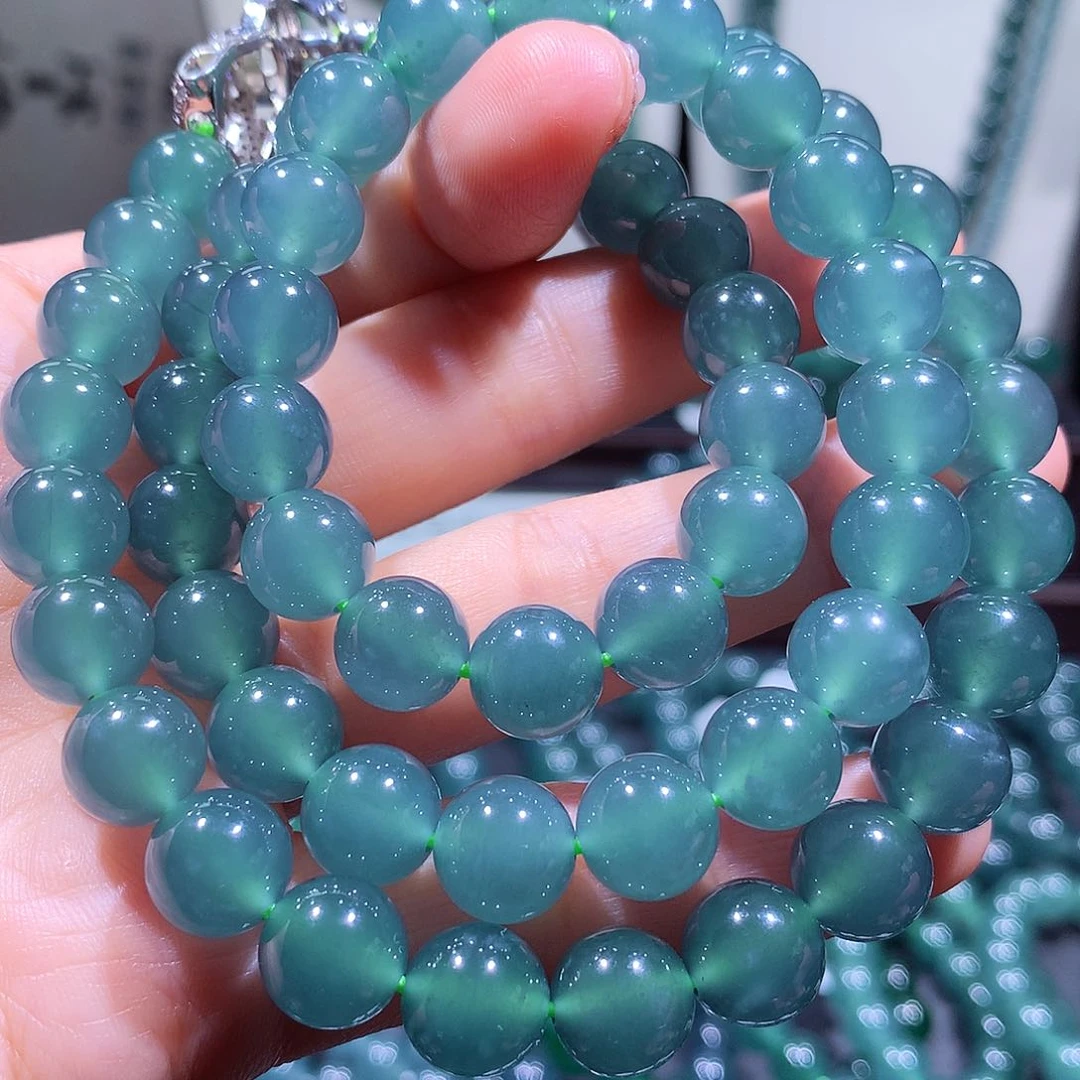 未镶嵌手链翡翠天然a货翡翠项链10mm