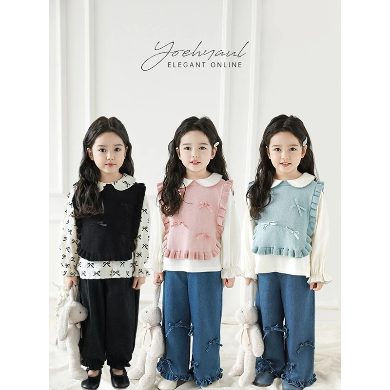 YOEHYAUL/幼悠幼悠【烂漫自在】春贰波春秋复古韩版宽松马甲潮C3198