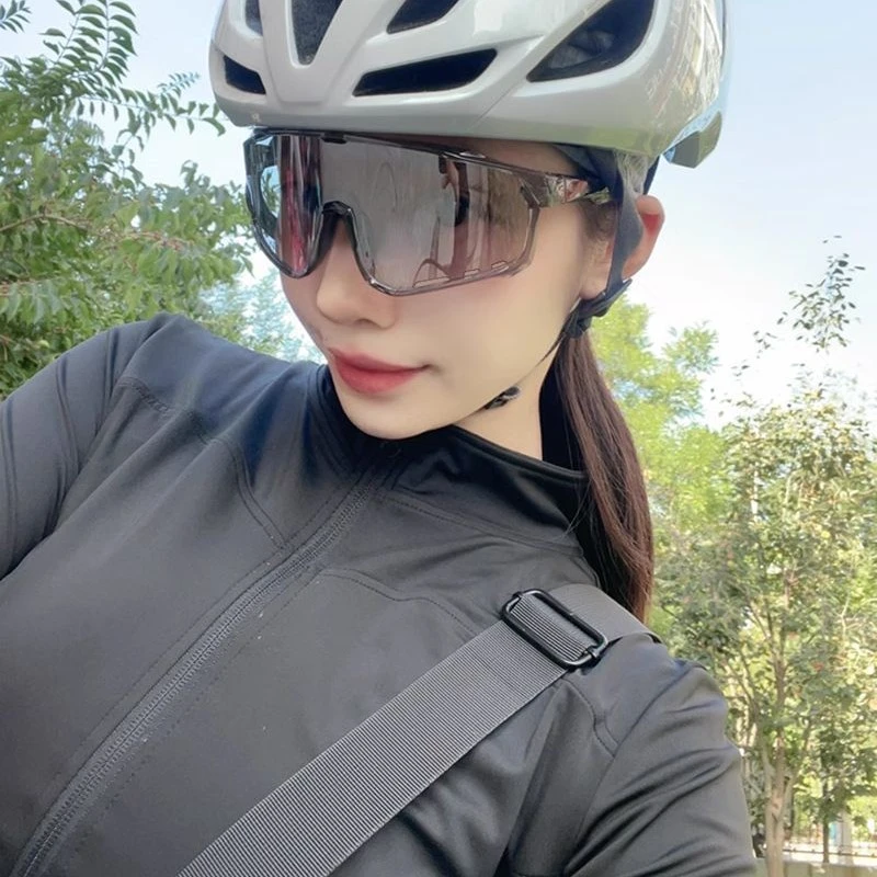 CIGNA信诺骑行眼镜变色防风镜偏光骑车户外运动网红女款