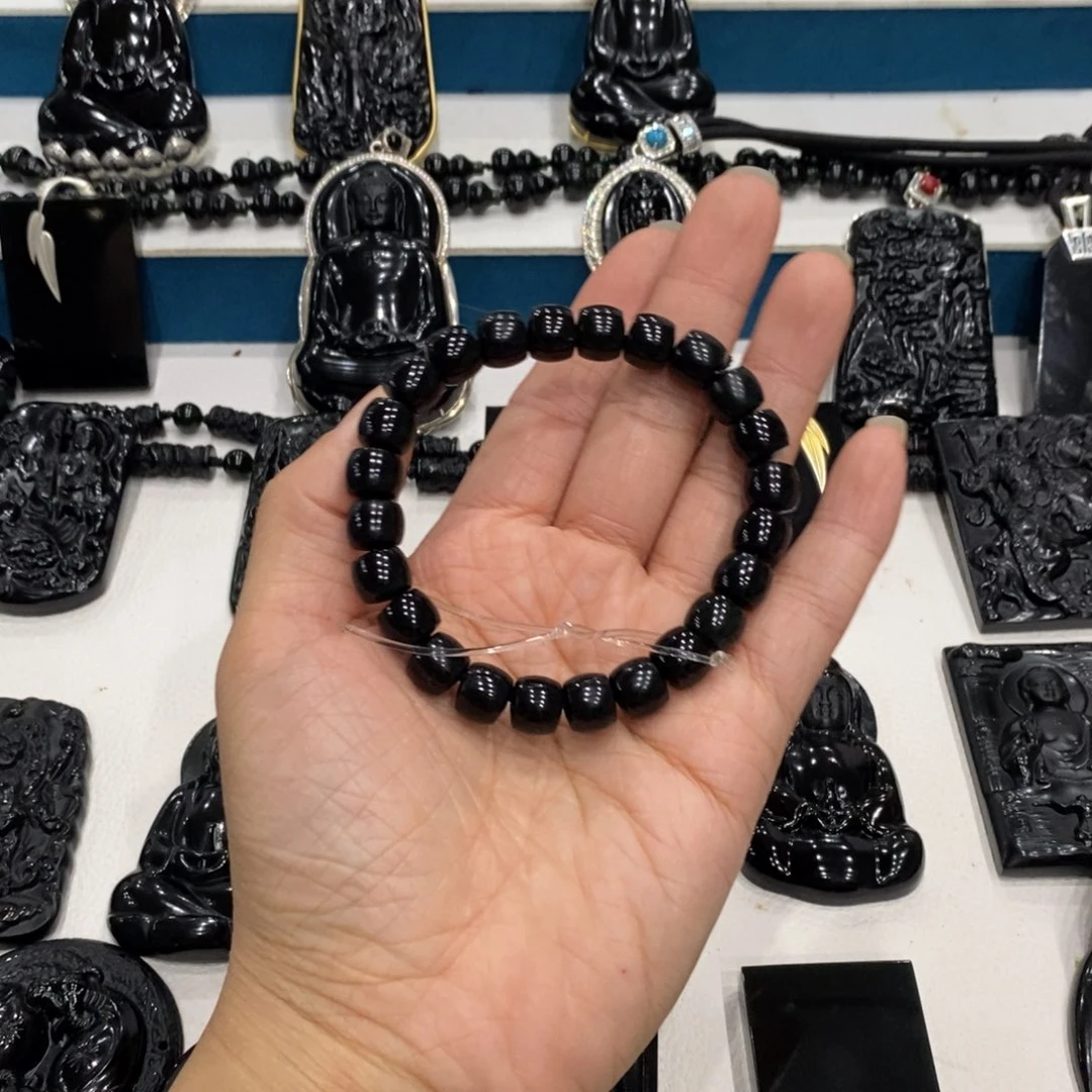 小***）蛇纹石玉未镶嵌手串