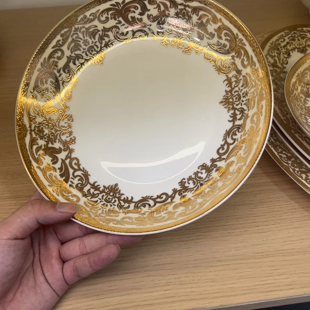 瓷片9寸深菜盘两个一单