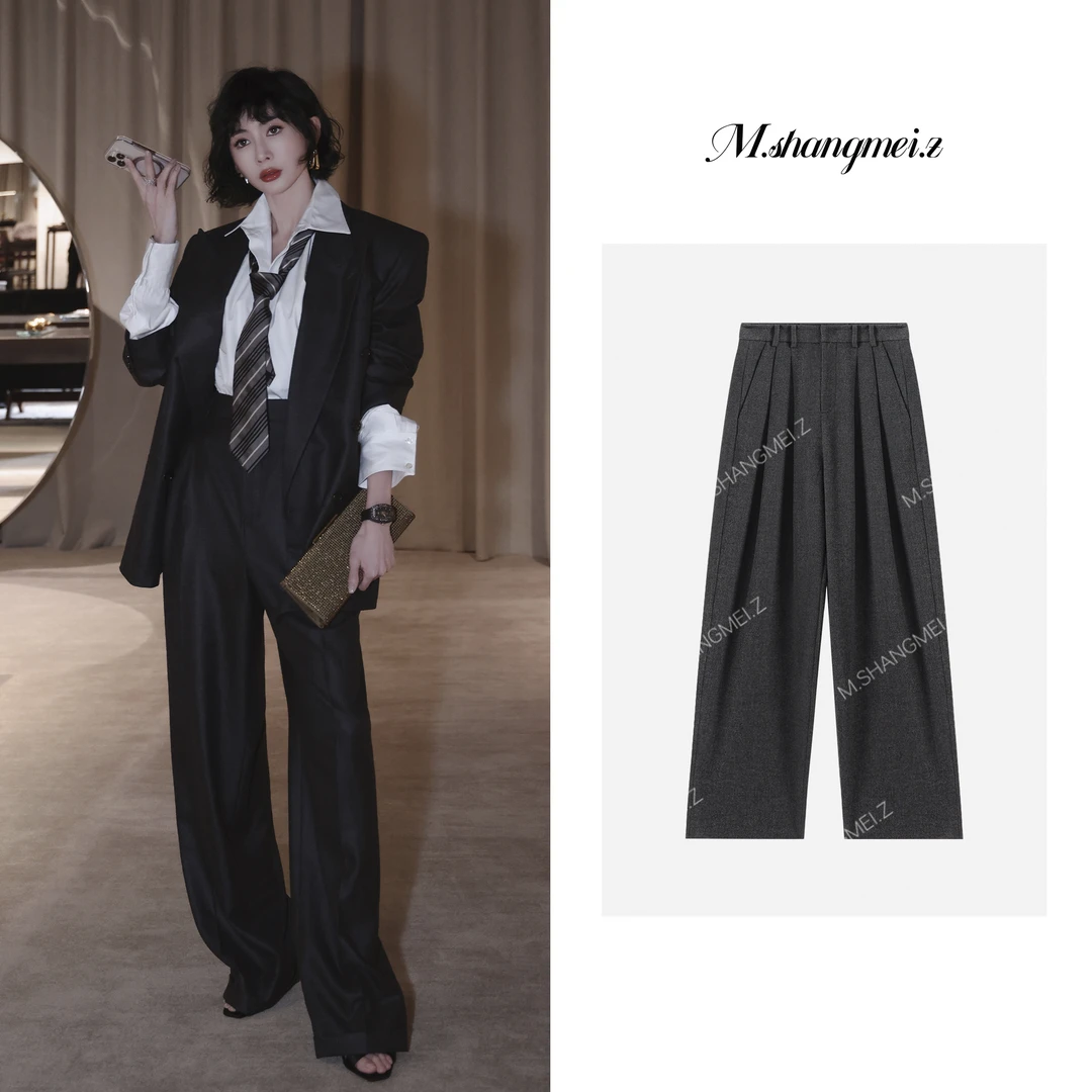 M.SHANGMEI.Z/沐熙【腔调神裤】美大哥老钱舒适宽松休闲西裤X093014