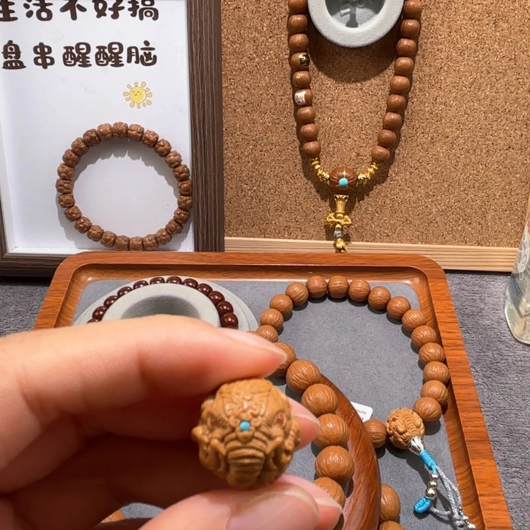 花***华吊坠猴头核桃六牙恶灵