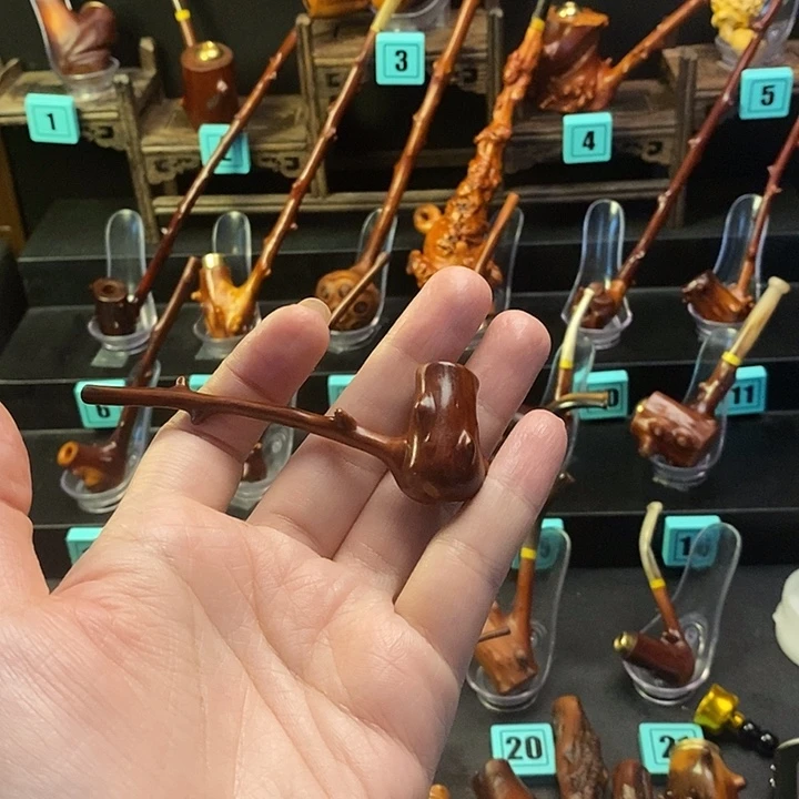 若***离大叶紫檀（黑酸枝木类）檬子木烟斗