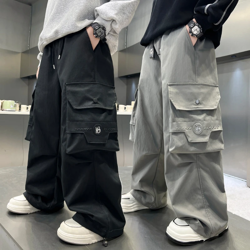 男童秋季工装裤2025新款休闲长裤百搭直筒裤中大童宽松潮流春秋潮
